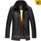 Convertible Mink Lined Leather Coat CW890137 | CWMALLS.COM