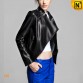 Cropped Lambskin Biker Jacket CW614002 www.cwmalls.com