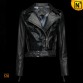 Cropped Leather Jacket Black CW614007 www.cwmalls.com