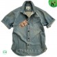 Distressed Denim Short Sleeve Shirt CW125116 | CWMALLS.COM