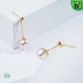 Freshwater Pearl Earrings 18K Gold CW156111 | CWMALLS.COM