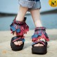 Fringe Wedge Sandals CW305225 www.cwmalls.com