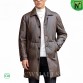 Long Leather Coat with Goose Down Filled CW826371 | CWMALLS.COM