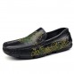 Men Embroidered Leather Driving Moccasins CW708222 | CWMALLS.COM 