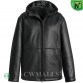 Sheepskin Hooded Jacket Black CW826335 | CWMALLS.COM