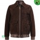 Vintage Suede Leather Bomber Jacket CW825835 | CWMALLS.COM